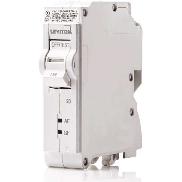 Leviton Circuit Breaker, 20A, 1 Pole, 120V AC R02-LB120-DFR - main